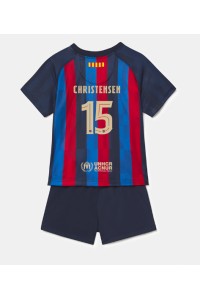 Barcelona Andreas Christensen #15 Babyklær Hjemme Fotballdrakt til barn 2022-23 Korte ermer (+ Korte bukser)